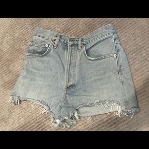AGolde high rise denim shorts size 26